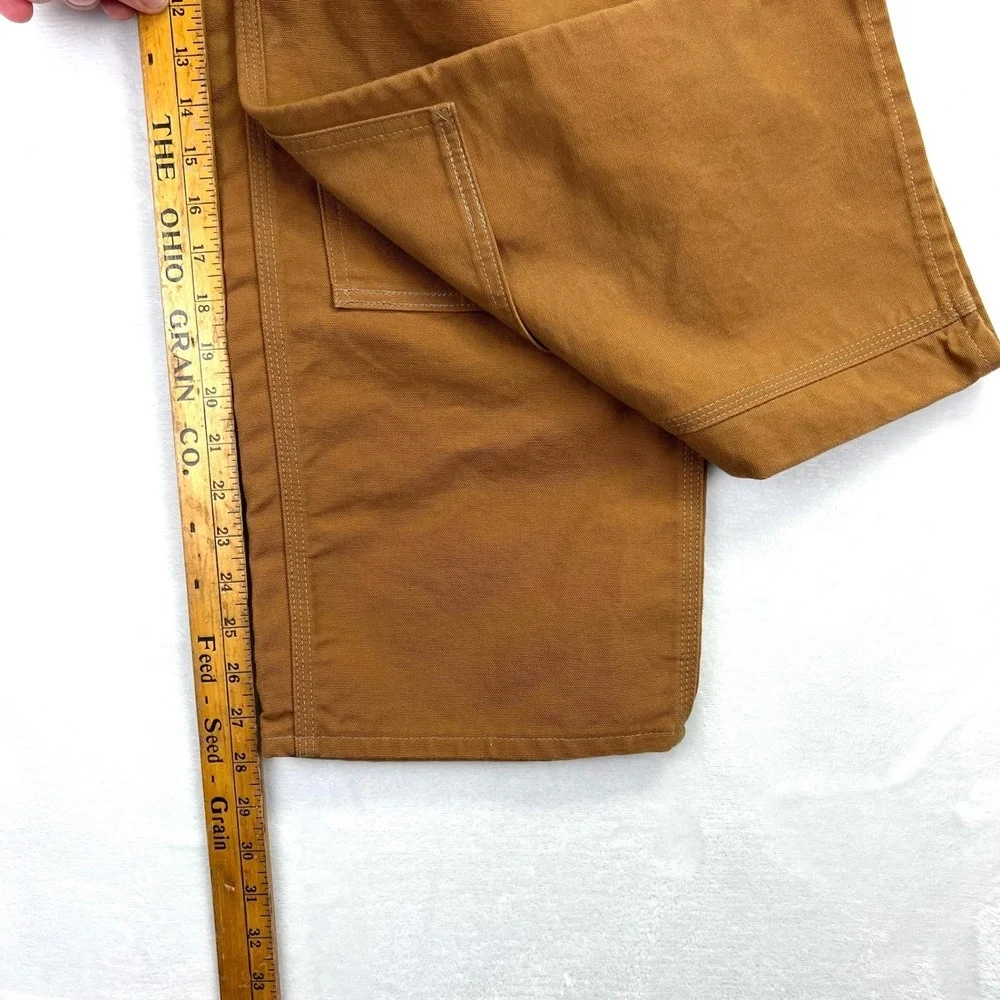 Carhartt B01 Brown 38 Double Knee Rivet Duck Canvas Work Pants Union Made In USA
